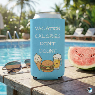 Vakantiec calorieën tellen niet Grappig Leuke Eten Seltzer Blikjeskoeler