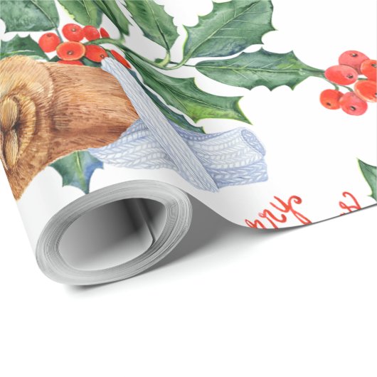 Vakantiecadeauverpakking Kerstkameel Cadeaupapier (Rol Hoek)