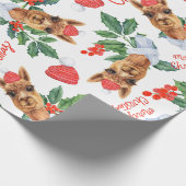 Vakantiecadeauverpakking Kerstkameel Cadeaupapier (Hoek)