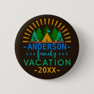 Vakantiecampagnetriem | Aangepast naamjaar Ronde Button 5,7 Cm