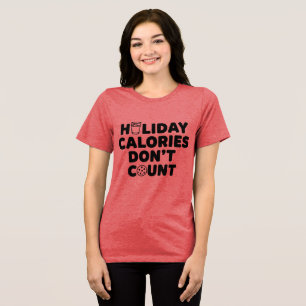 Vakantiecappies Tellen Niet Grappige Kerstmis Fo Tri-Blend Shirt