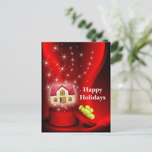 Vakantiecards voor onroerend goed feestdagenkaart (Staand voorkant)