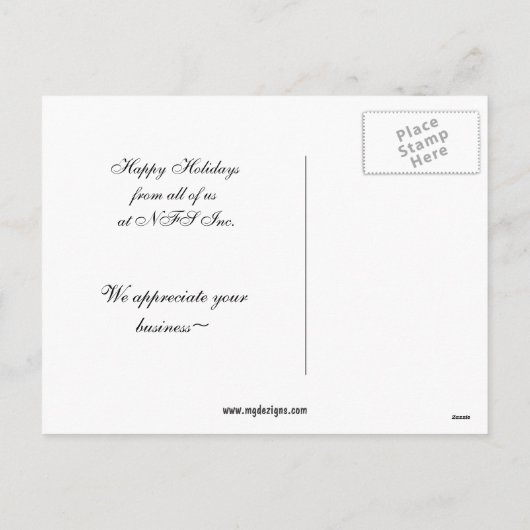 Vakantiecards voor onroerend goed feestdagenkaart (Achterkant)