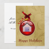 Vakantiecards voor onroerend goed feestdagenkaart (Voorkant / Achterkant)