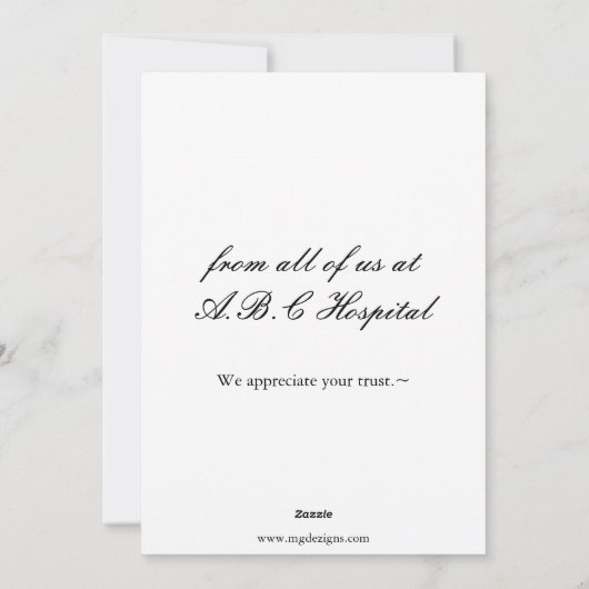 Vakantiecards voor onroerend goed feestdagenkaart (Achterkant)