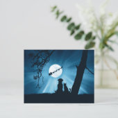 Vakantiecat Dog en Santa Briefkaart (Staand voorkant)