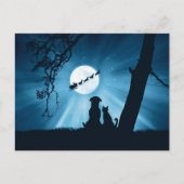 Vakantiecat Dog en Santa Briefkaart (Voorkant)