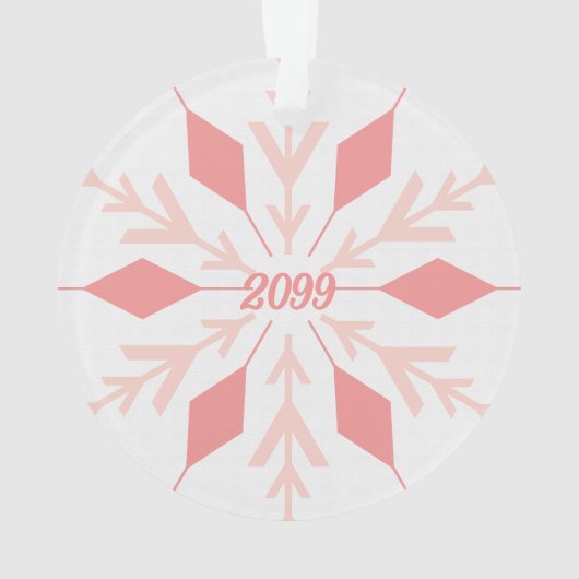 Vakantiecatten Aangepast rood en Roze Snowflake Ornament (achterkant)