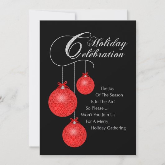 Vakantiecelebratie, rode kant kaart (Voorkant)