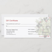 Vakantiecertificaat Groene kerstcadeaus (Achterkant)