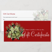 Vakantiecertificaat Groene kerstcadeaus (Voorkant / Achterkant)