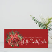 Vakantiecertificaat Rood kerstmis (Staand voorkant)