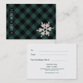 Vakantiecertificaten | Winter Snowflake Kortingskaartje (Voorkant / Achterkant)
