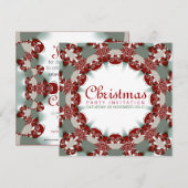 Vakantiecirkel fractale partijuitnodiging kaart (Voorkant / Achterkant)