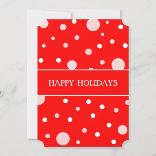 Vakantieclubs - Kerstman en Elf Red & White Invite Kaart (Achterkant)