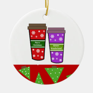 Vakantiecoffies nemen keramisch ornament