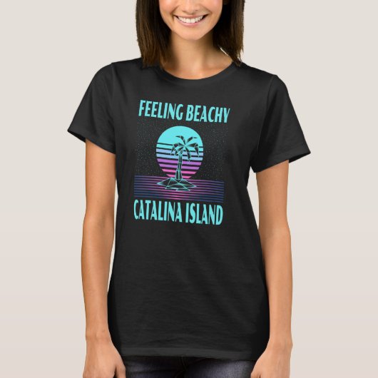 Vakantiecolpalm op het eiland Catalina T-shirt (Voorkant)