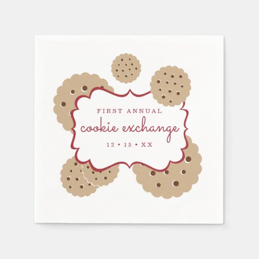 Vakantiecookie Exchange op persoonlijke titel Servetten (Voorkant)