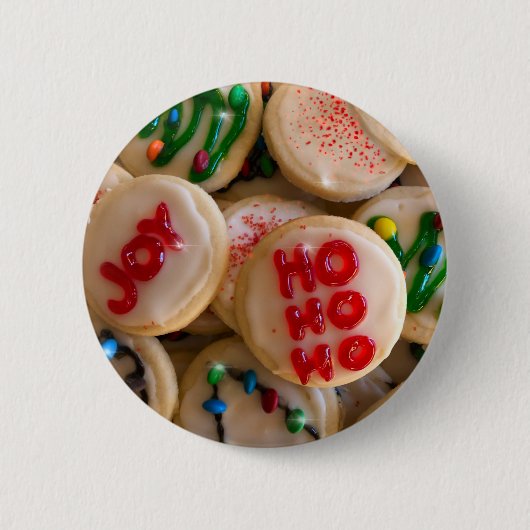 Vakantiecookies kerstkoekjes ronde button 5,7 cm (Voorkant)