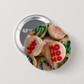 Vakantiecookies kerstkoekjes ronde button 5,7 cm (Voorkant /achterkant)