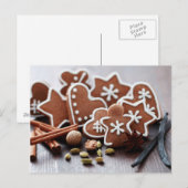 Vakantiecookies met specerijen feestdagenkaart (Voorkant / Achterkant)