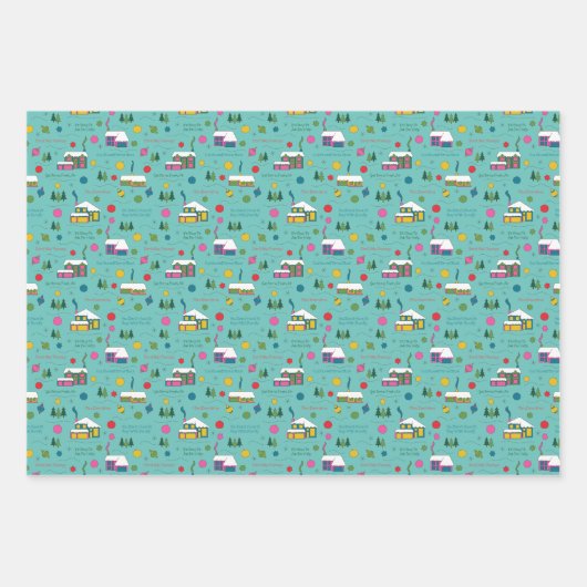 Vakantiecoping vaardigheden inpakpapier (Voorkant)