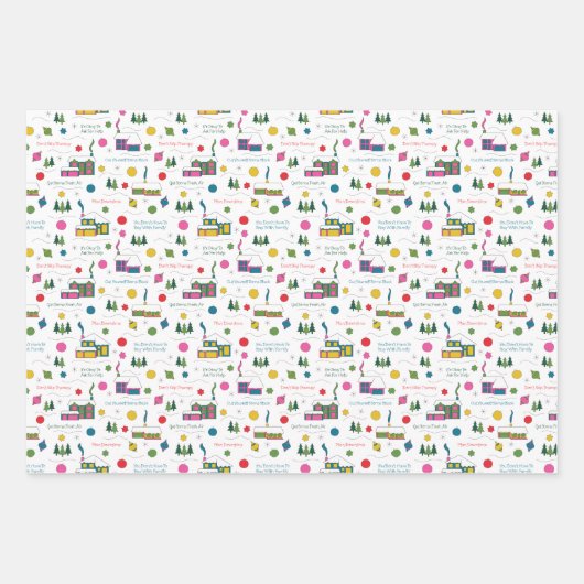 Vakantiecoping vaardigheden inpakpapier (Voorkant)