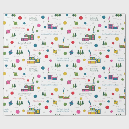 Vakantiecoping vaardigheden inpakpapier (Vlak)
