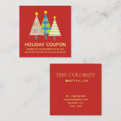 Vakantiecorrectie Kaart Vierkante Visitekaartje (Voorkant / Achterkant)