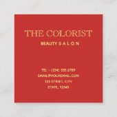 Vakantiecorrectie Kaart Vierkante Visitekaartje (Achterkant)