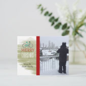 Vakantiecyclefotokaart Feestdagenkaart (Staand voorkant)