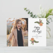 Vakantiedag met foto-holiday-kaart feestdagenkaart (Staand voorkant)