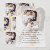 Vakantiedag Partij Multi Foto Uitnodiging met Bekl (Voorkant / Achterkant)