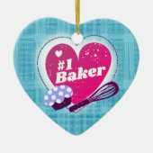 Vakantiedagen #1 nummer één bakkerstboom keramisch ornament (Voorkant)