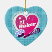 Vakantiedagen #1 nummer één bakkerstboom keramisch ornament (Achterkant)