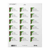 Vakantiedagen Adresetiketten Etiket (Full Sheet)