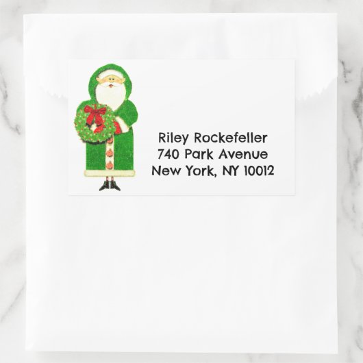 Vakantiedagen Adresetiketten Rechthoekige Sticker (Tas)