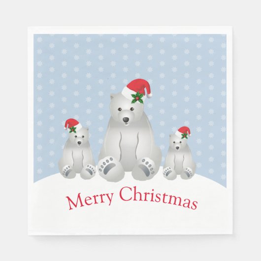 Vakantiedagen Beren van Napkins Polar Servet (Voorkant)