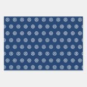 Vakantiedagen: blauw en wit inpakpapier vel (Voorkant 2)