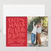 Vakantiedagen de zalen Fa la Flat Holiday Kaart (Voorkant / Achterkant)