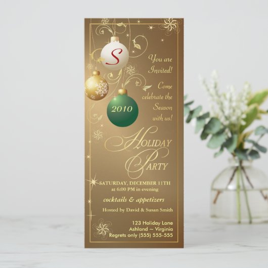 Vakantiedagen - Elegant Antiek goud Kaart (Staand voorkant)