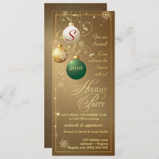 Vakantiedagen - Elegant Antiek goud Kaart (Voorkant / Achterkant)