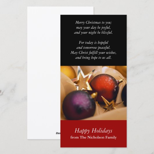 Vakantiedagen Fotokaart Feestdagenkaart (Voorkant / Achterkant)