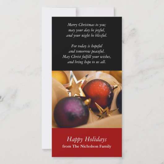 Vakantiedagen Fotokaart Feestdagenkaart (Voorkant)