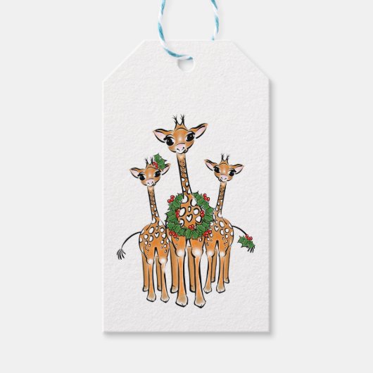 Vakantiedagen Giraffe Cadeaulabel (Voorkant)