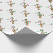 Vakantiedagen Giraffe- roodgetwinkeerd en groen li Cadeaupapier (Hoek)