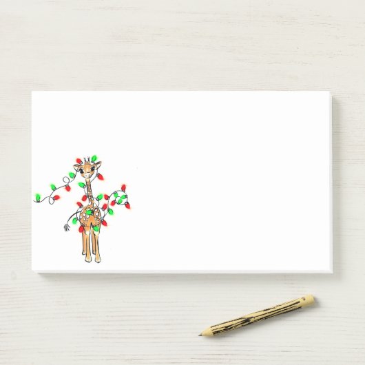 Vakantiedagen Giraffe- roodgetwinkeerd en groen li Post-it® Notes (Op bureau)