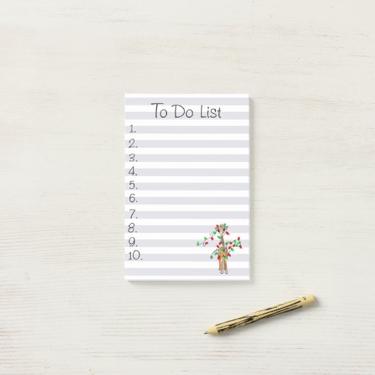 Vakantiedagen Giraffe- roodgetwinkeerd en groen li Post-it® Notes (Op bureau)