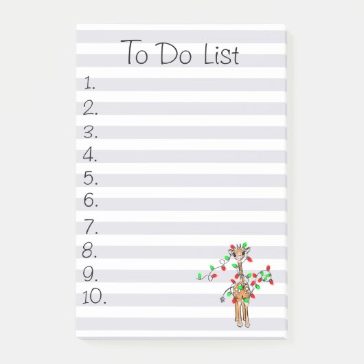 Vakantiedagen Giraffe- roodgetwinkeerd en groen li Post-it® Notes (Voorkant)