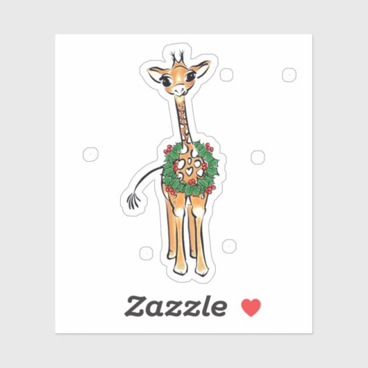 Vakantiedagen Giraffe Sticker (Vel)